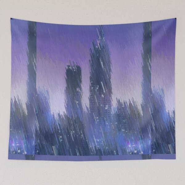 Item preview, Rain in the blue city  designed and sold by Ellia Arts.