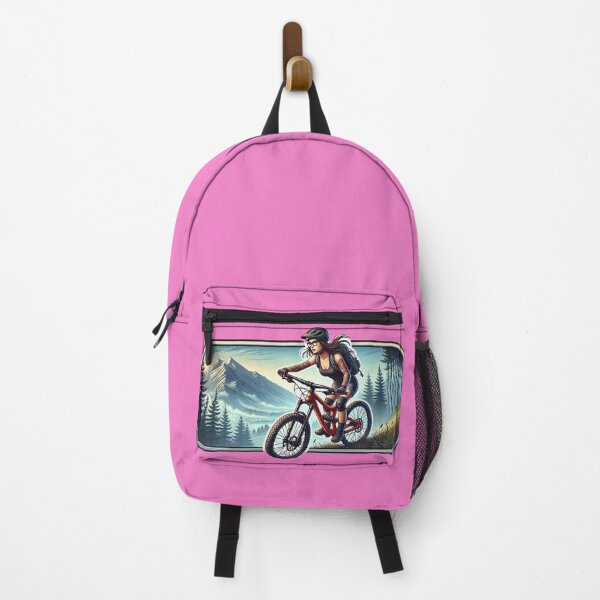 Item preview, Lady Mountain Biker Cyclist in Action designed and sold by WackyJacks.