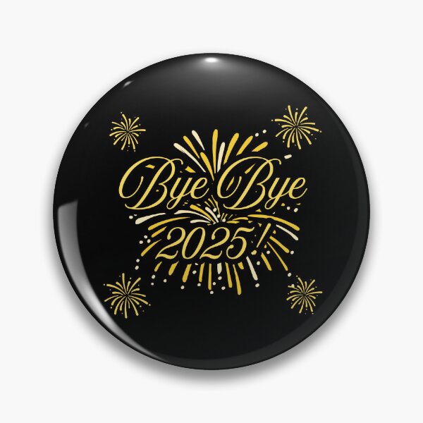 Item preview, bye bye 2025! - yellow fireworks designed and sold by PHRASEandSTYLE.