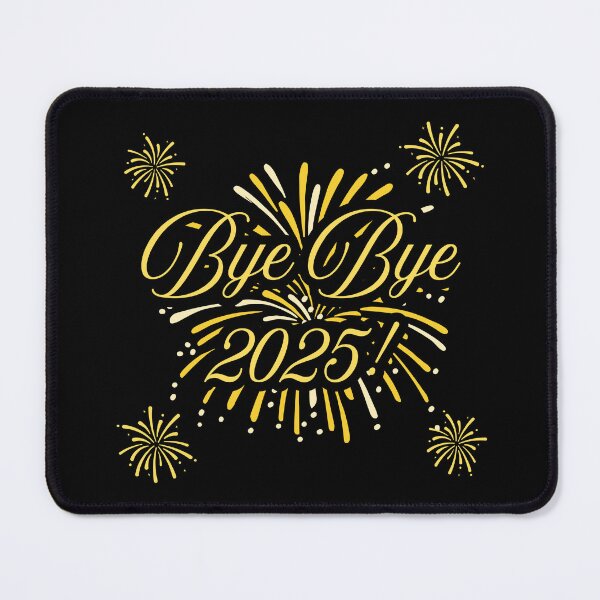 Item preview, bye bye 2025! - yellow fireworks designed and sold by PHRASEandSTYLE.
