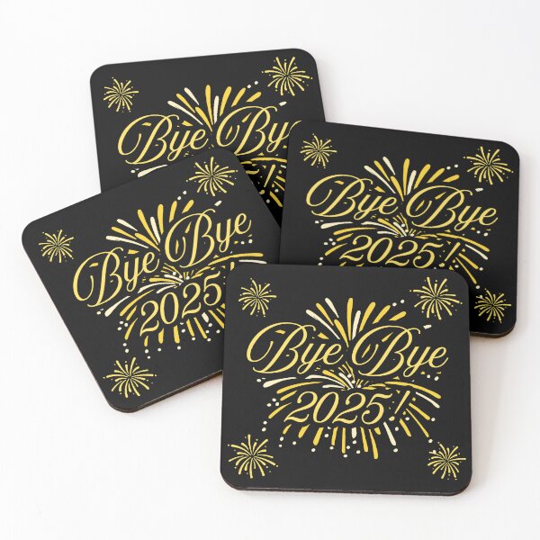 Item preview, bye bye 2025! - yellow fireworks designed and sold by PHRASEandSTYLE.