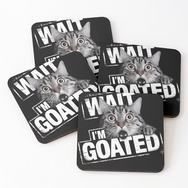 Item preview, Wait I'm Goated Cat Meme designed and sold by Print_Fuse.
