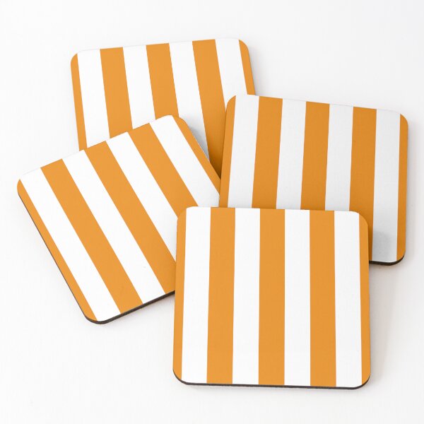 Aperçu de l'œuvre Motif à rayures orange et blanches créée et vendue par OneThreeSix.