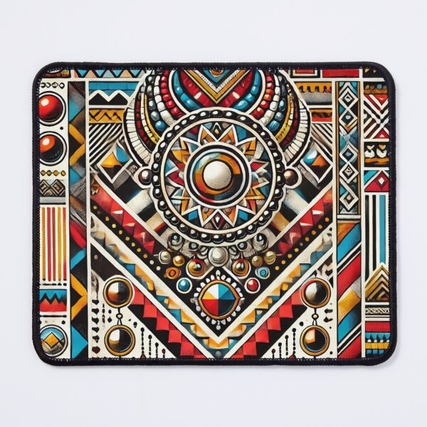 Item preview, Maasai-Inspired Tribal Pattern - Bold African Design in Traditional Colors designed and sold by RelaxMusic.