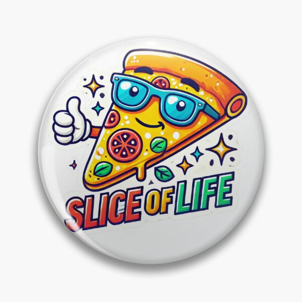 Item preview,  quirky pizza slice with the "Slice of Life" designed and sold by The DNA  Boutique.