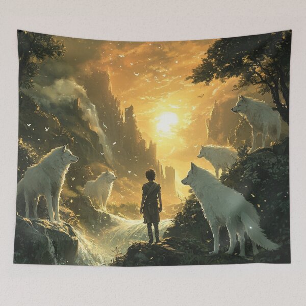 Item preview, THE CHILD AND THE WOLVES designed and sold by CaraCarmen-shop.
