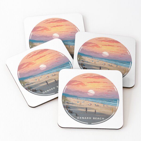 Item preview, Oxnard Beach Sunset - Vibrant Coastal Illustration designed and sold by CircinusStore.