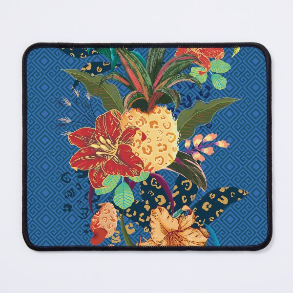 Item preview, Tropical flowers and pineapple designed and sold by barbarabstudio.