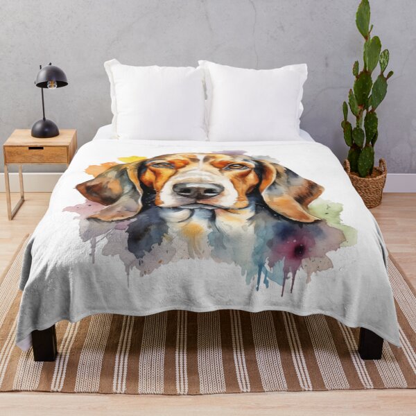 Item preview, Colorful American English Coonhound Watercolor Art designed and sold by doglovershirts.