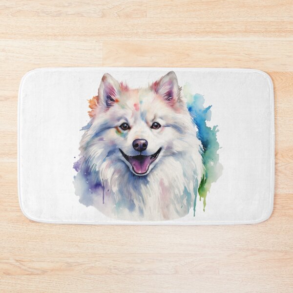 Item preview, Colorful American Eskimo Dog Watercolor Art designed and sold by doglovershirts.