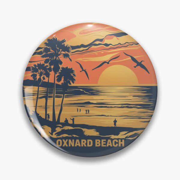 Item preview, Retro Oxnard Beach Sunset Illustration designed and sold by CircinusStore.