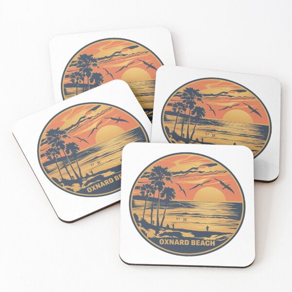 Item preview, Retro Oxnard Beach Sunset Illustration designed and sold by CircinusStore.