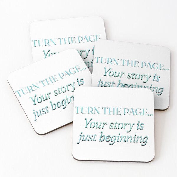 Item preview, Turn the Page Blue Ombré Sticker - Motivational Journaling & Kindle Quote designed and sold by Stickers by @molllyclare.