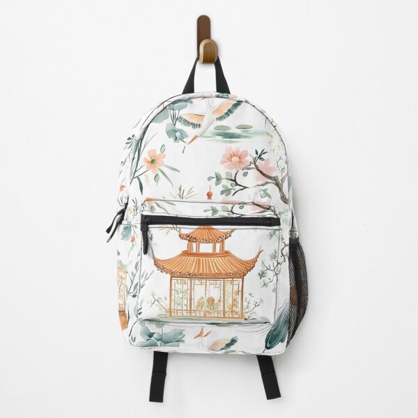 Item preview, Chinese seamless pattern with herons and flora designed and sold by Lewis-mart.