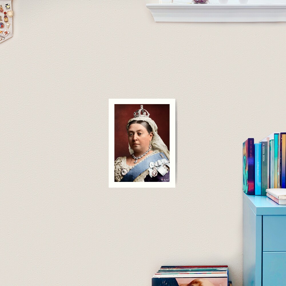 "Queen Victoria 1882 Colorized" Art Print By KAI-Studio | Redbubble