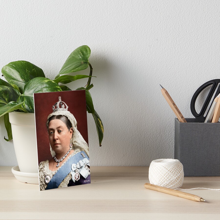 "Queen Victoria 1882 Colorized" Art Board Print For Sale By KAI-Studio ...