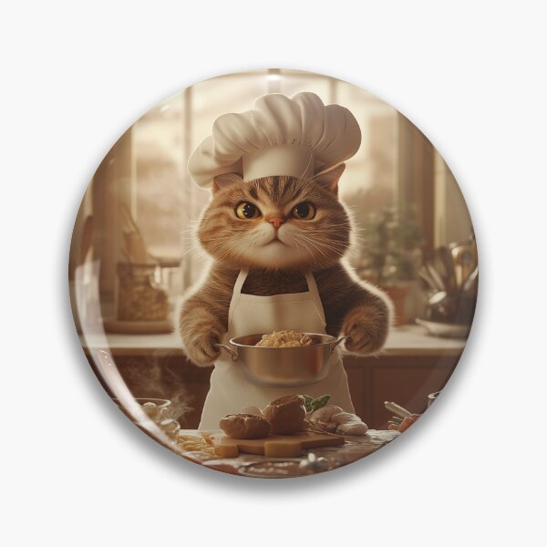 Item preview, Master Chef Cat in a Cozy Kitchen designed and sold by Juli M..