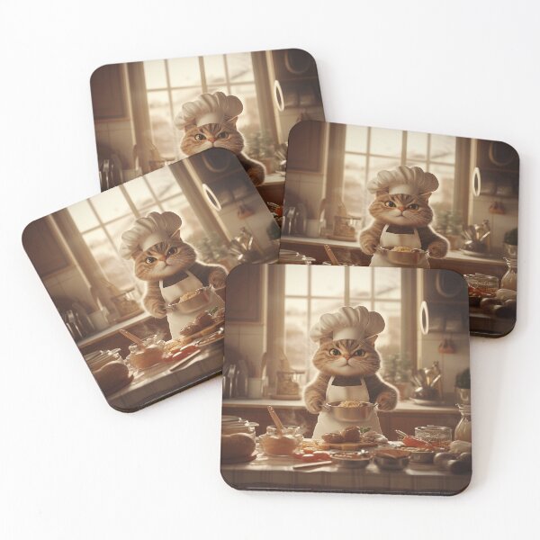 Item preview, Master Chef Cat in a Cozy Kitchen designed and sold by Juli M..