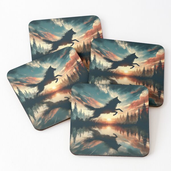 Item preview, Wolf Reflection, Ai Generated Art  designed and sold by ACC .