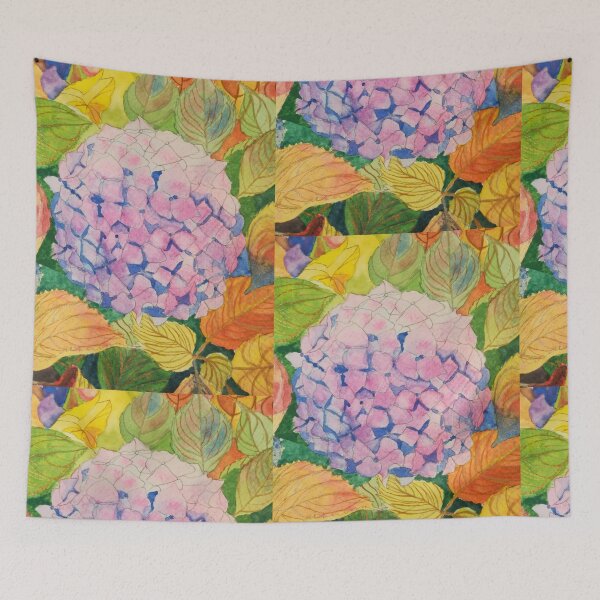 Item preview, Pink hydrangea watercolour painting  designed and sold by esvb.