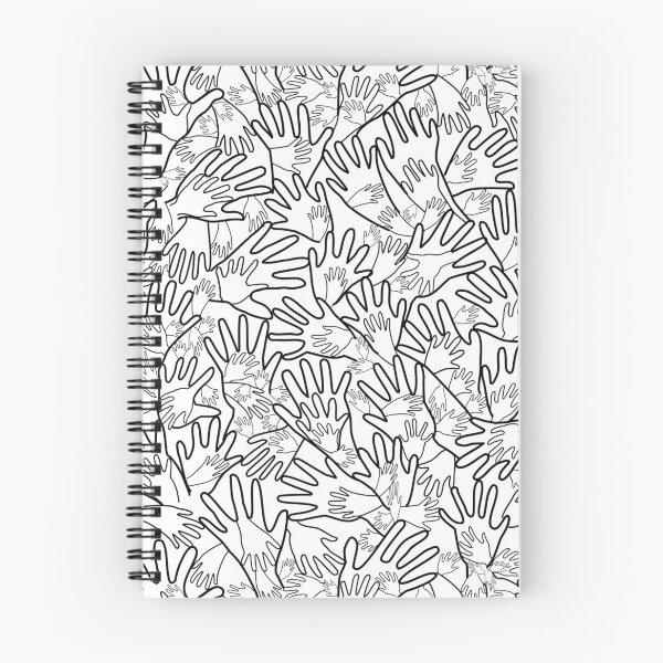 Item preview, All Hands Black Lines on White designed and sold by Art in My Loft.