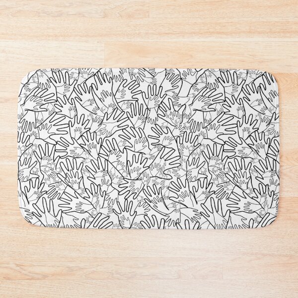 Item preview, All Hands Black Lines on White designed and sold by Art in My Loft.
