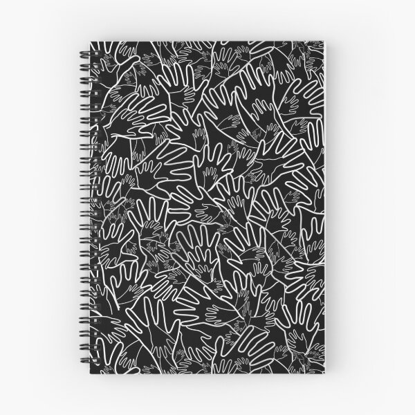 Item preview, All Hands White Lines on Black designed and sold by Art in My Loft.