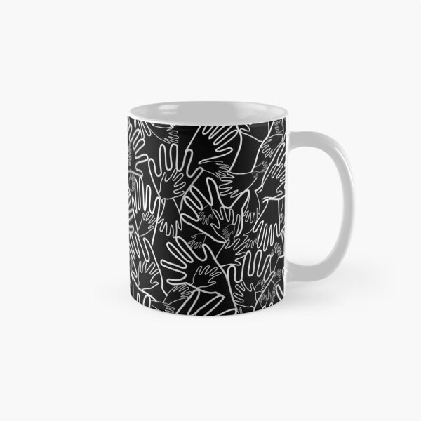 Item preview, All Hands White Lines on Black designed and sold by Art in My Loft.