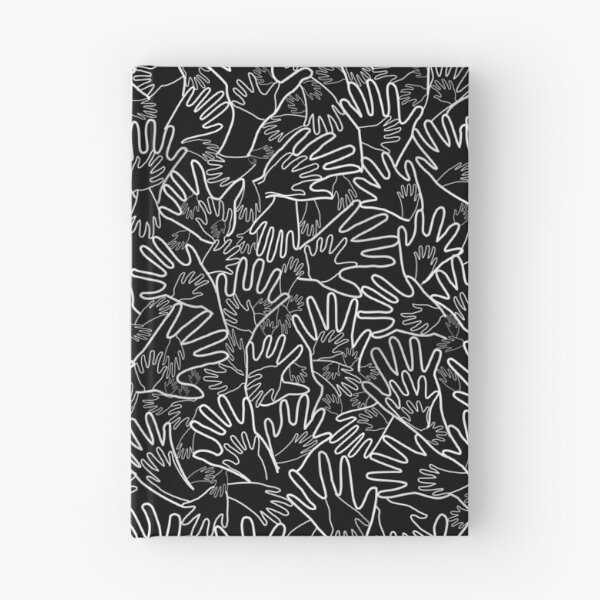 Item preview, All Hands White Lines on Black designed and sold by Art in My Loft.