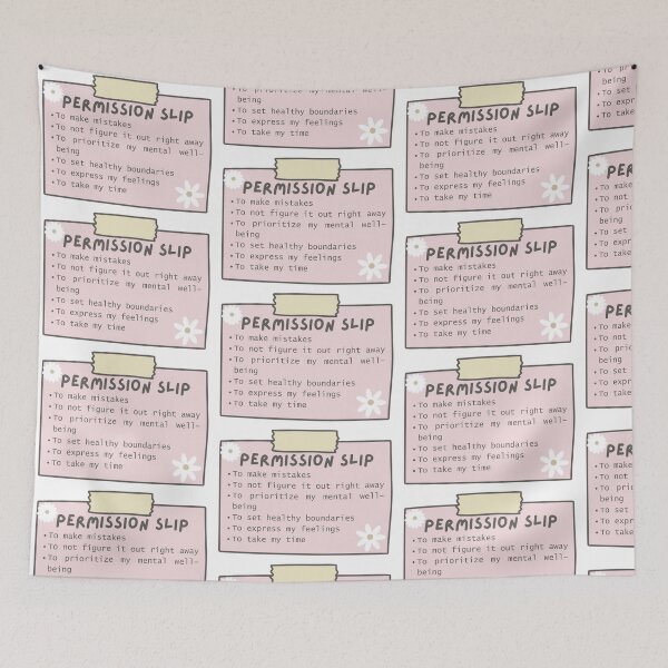 Item preview, Mental health permission slip | positive affirmations  designed and sold by NeurodiverseTea.