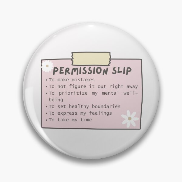 Item preview, Mental health permission slip | positive affirmations  designed and sold by NeurodiverseTea.