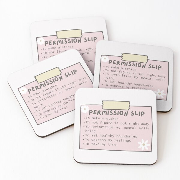 Item preview, Mental health permission slip | positive affirmations  designed and sold by NeurodiverseTea.