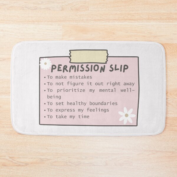 Item preview, Mental health permission slip | positive affirmations  designed and sold by NeurodiverseTea.
