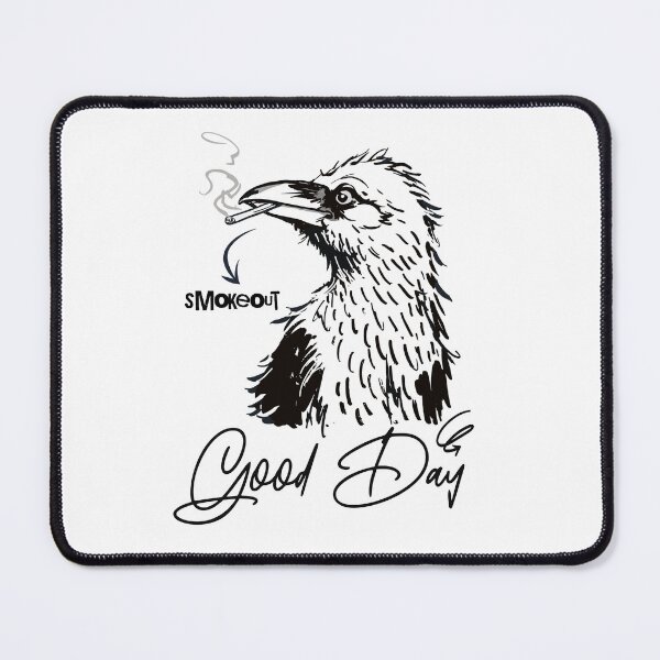 Item preview, Raven smoking cigarette. Good day. designed and sold by KojourinArt.
