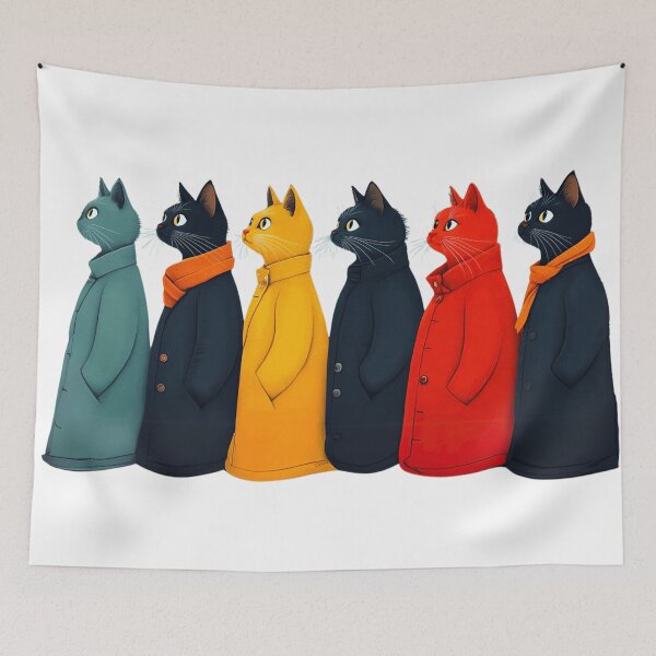 Item preview, CATS WEARING TRENDY WINTER COATS 2025 COLLECTION designed and sold by NikoDeeko.