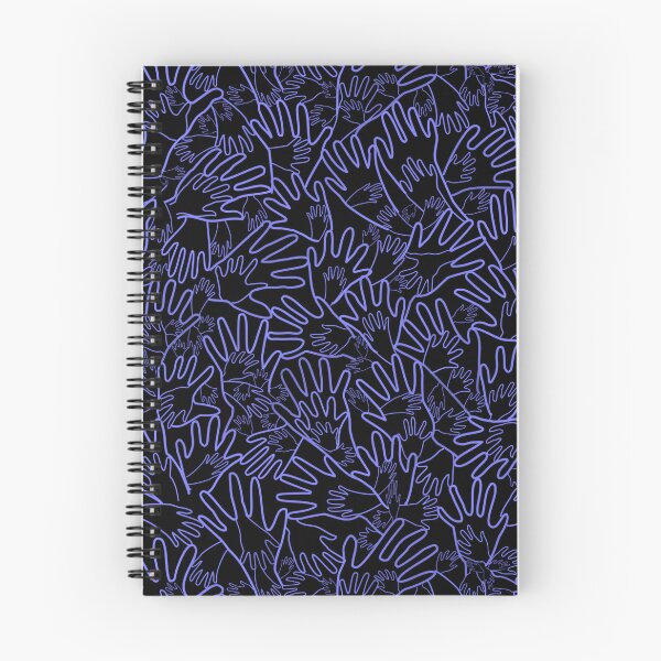 Item preview, All Hands Blue Lines on Black designed and sold by Art in My Loft.