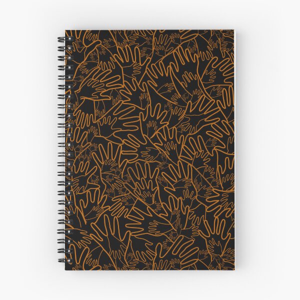 Item preview, All Hands Brown Lines on Black designed and sold by Art in My Loft.