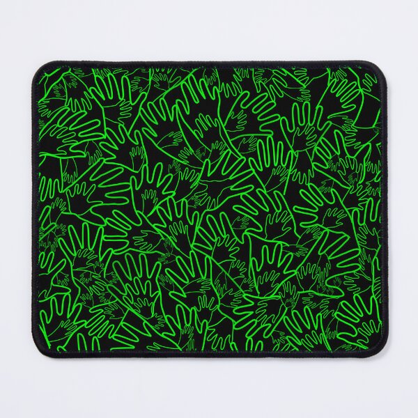 Item preview, All Hands Green Lines on Black designed and sold by Art in My Loft.