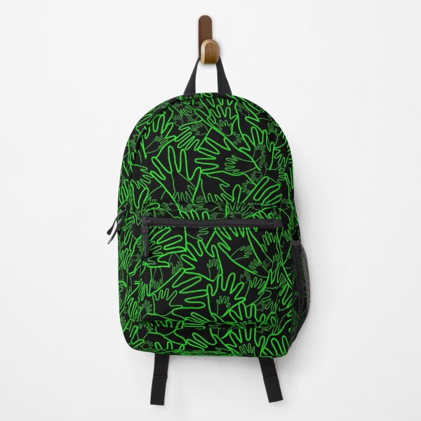 Item preview, All Hands Green Lines on Black designed and sold by Art in My Loft.
