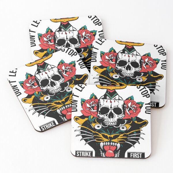 Item preview, hipster skulls panther tete de mort tattoo strike first 2611 A designed and sold by Achille3777.