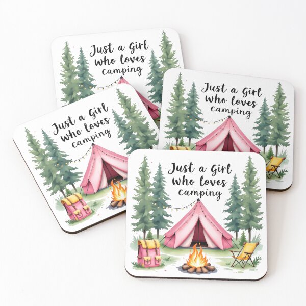 Item preview, just a girl who loves camping designed and sold by jkrphoto.