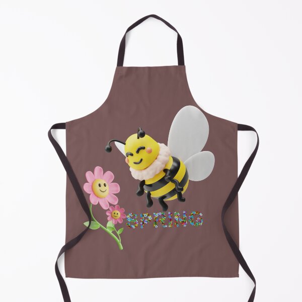 Item preview, "Cheerful Bee and Flowers Celebrating Spring" designed and sold by Graphollio-shop.