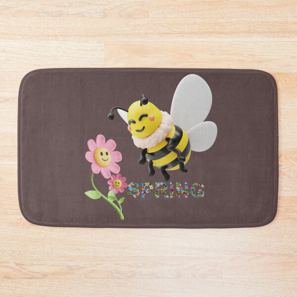 Item preview,  "Cheerful Bee and Flowers Celebrating Spring" designed and sold by Graphollio-shop.