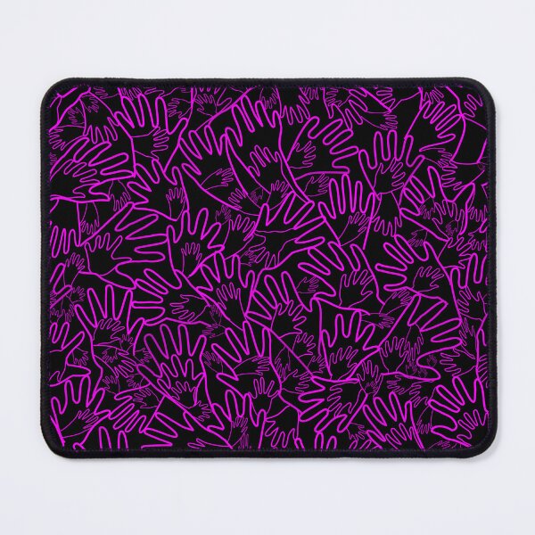 Item preview, All Hands Magenta Lines on Black designed and sold by Art in My Loft.