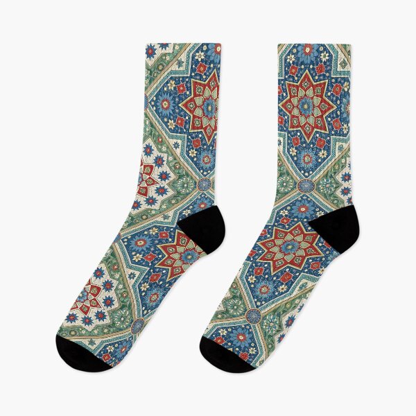 Item preview, Persian Carpet in Navy Blue and Sage Green Print designed and sold by hellcom.