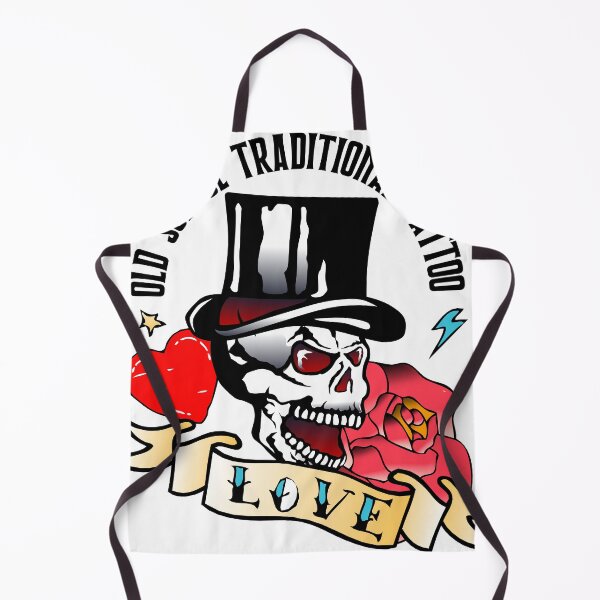 Item preview, hipster skull tattoo old school skull skull hat pink love banner 1308 Z2 designed and sold by Achille3777.