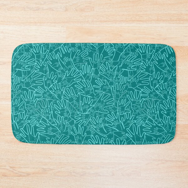 Item preview, All Hands Teal Lines on Teal designed and sold by Art in My Loft.
