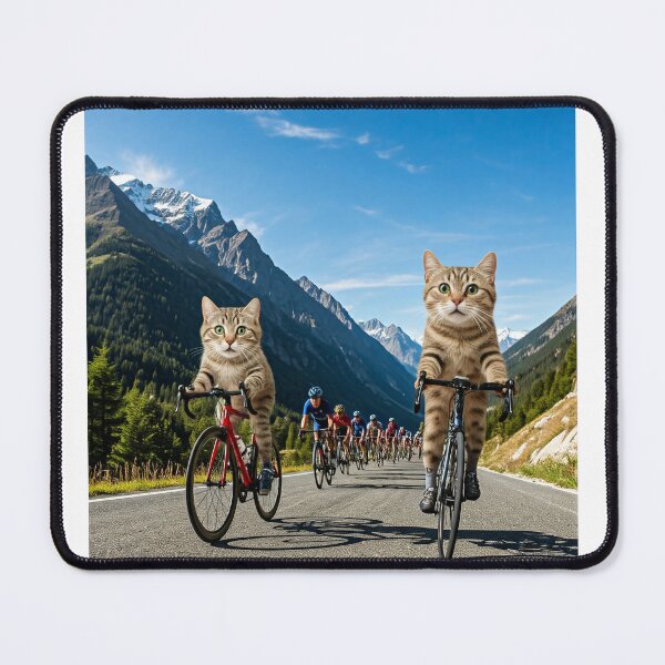 Item preview, Two Cats In A Bicycle Race designed and sold by Pattern Unhinged.