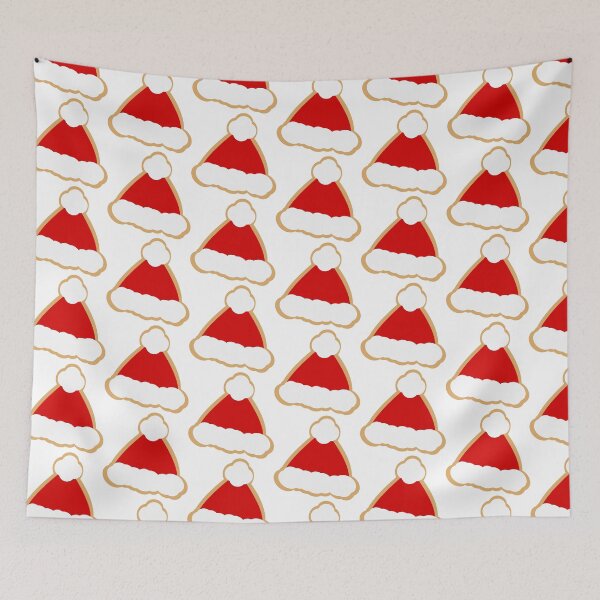Item preview, Santa Hat Christmas Cookie designed and sold by HarveyHandcraftsandDesigns.