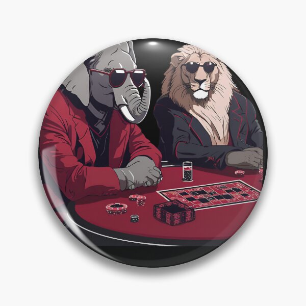 Item preview, Elephant and Lion Poker designed and sold by ShirtWardrobe.